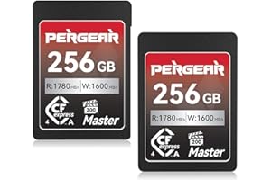 Pergear 256GB CFexpress 4.0 Type A Memory Card, Up to1780MB/s Read Speed & 1600MB/s Write Speed for 4K 120P,8K for Sony Alpha