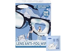 Anti-fog Wet Wipes for Glasses, Pre-Moistened Anti-Fog Wipes, Glass and Screen Cleaning Wipes, Scratchless, Suitable for Eyeg