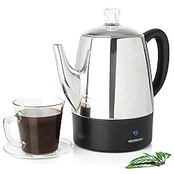 Mixpresso Electric Percolator Coffee Pot, Stainless