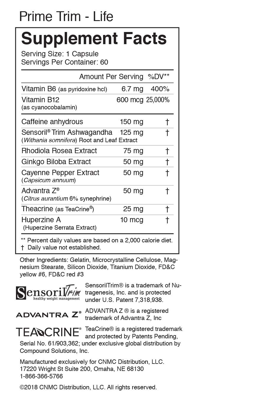 Complete Nutrition Prime Life, Dietary Supplement, Weight Loss, Energy