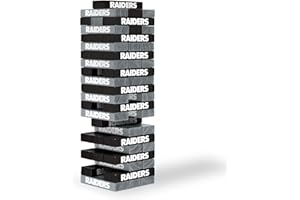 Wild Sports NFL Las Vegas Raiders Table Top Stackers 3" x 1" x .5", Team Color