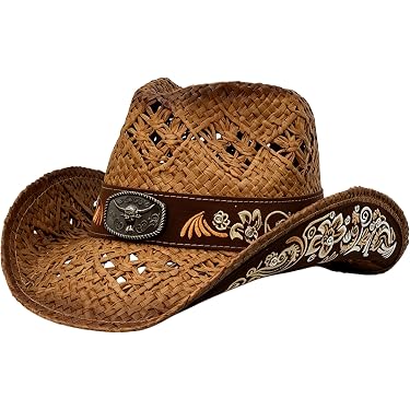 1339 Zenithon Western Cowboy Hats For Men And Women, Tweed Hat, Unisex Wide western style tweed textured polyester cowboy hat wide brim  main image 4