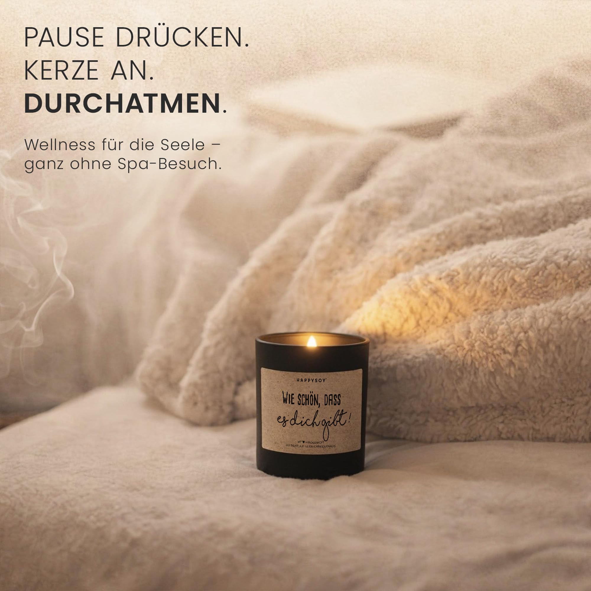 Wie schön, dass es dich gibt - Duftkerze mit Spruch als Geschenk für Freundschaft & Dankeschön, beste Freundin, Mama, Schwester, liebevolle Kerze im Glas 7