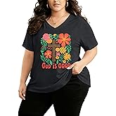Plus Size Christian Shirts for Women God Shirt Jesus Religious Faith Tshirts Bible Verse Top Inspirational Graphic Tee