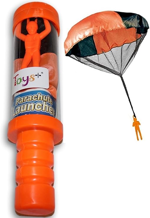 Toy Skydiver Parachute Man With Launcher Tangle Free (Colors and Styles