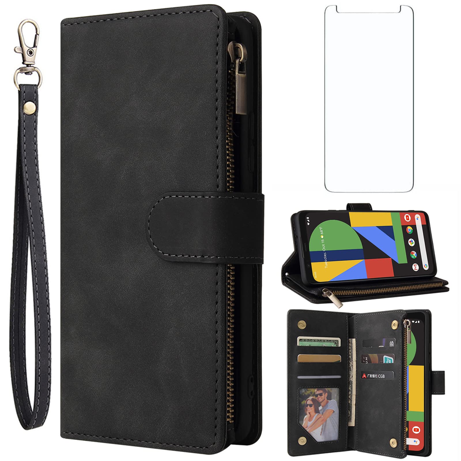 Asuwish Compatible with Google Pixel 4 XL Wallet