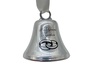 WESTMAN WORKS 25th Anniversary Ornament Twenty Five Years Together Wedding Bell for Couples Parents or Grandparents Gift Boxed