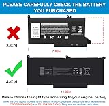 PASUKTER 60Wh F3YGT Battery for Dell Latitude E7280 7290 7380 7390 7480 7490 view 2