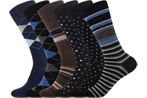 7DayOtter Modal Odor Resistant Cotton Business Dress Men's Crew Socks