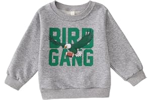KEKEMI Toddler Boy Girls Football Sweatshirt Sundays are for the Birds Pullover Shirt Game Day Outfit Football Ballgame Tops