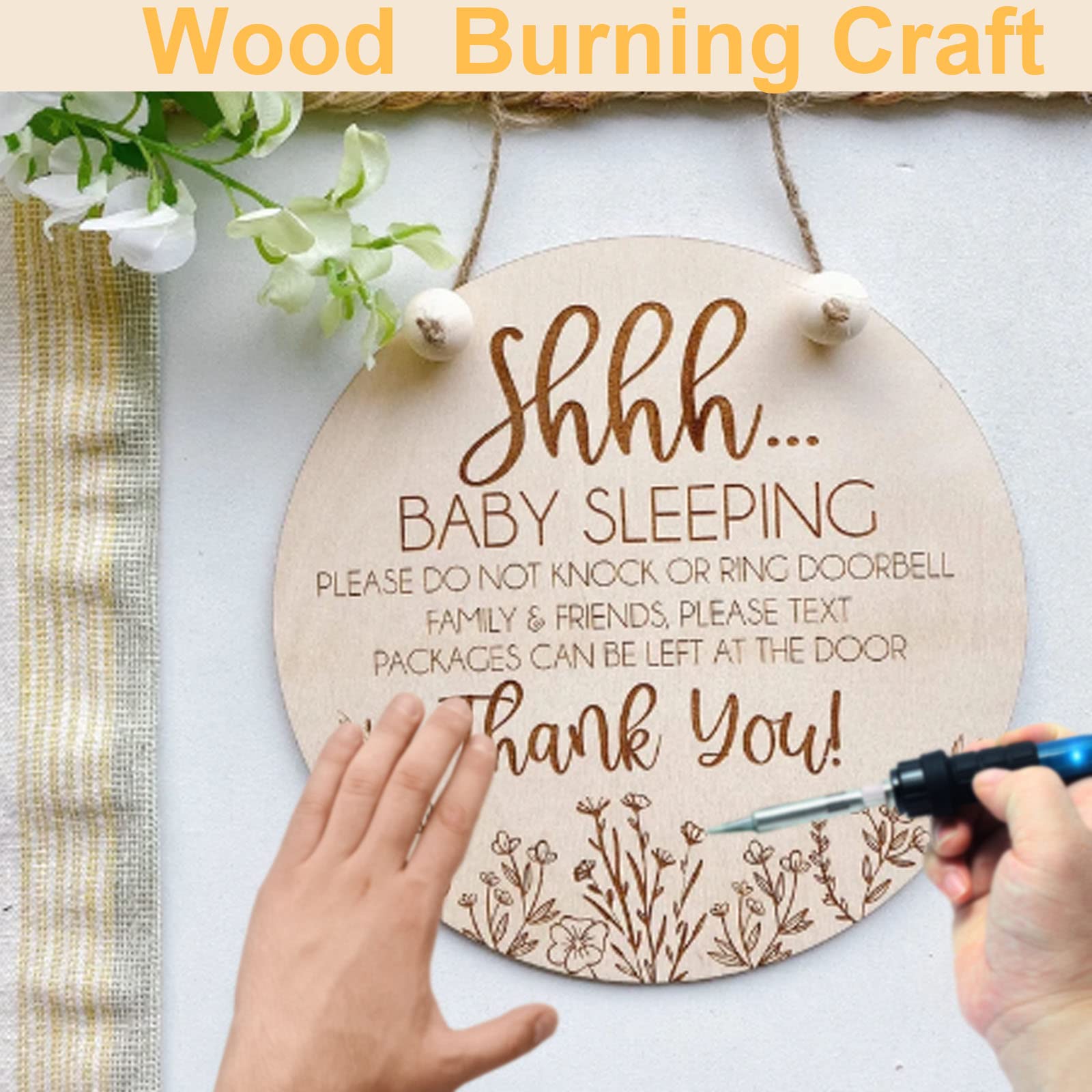 12 Inch Wood Circles for Crafts, 10Pcs Unfinished Wood Rounds for Cricut Projects, Burning, Painting, Door Hanger, DIY Wooden Crafts Christmas Halloween Holiday Home Decor(10PCS)