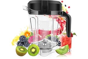 For Vitamix Blender Pitcher 64oz Low-Profile, Replacement for Vitamix 750 5200 5000 6300 7500 A3500 vm0102 Perfect Fit for Vi