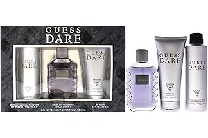 Guess Dare by Guess for Men - 3 Pc Gift Set 3.4oz EDT Spray, 6.0oz Deodorant Body Spray, 6.7oz Shower Gel