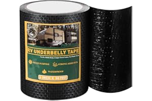 IONCAT RV Underbelly Material Repair Tape, Flex Seal Belly Tape with Permanent Strong Adhesive for RV, Mobile Home, Camper Travel Trailer, RV Awning Tear Repair Kit, Waterproof, 6 INCH x 50 Feet