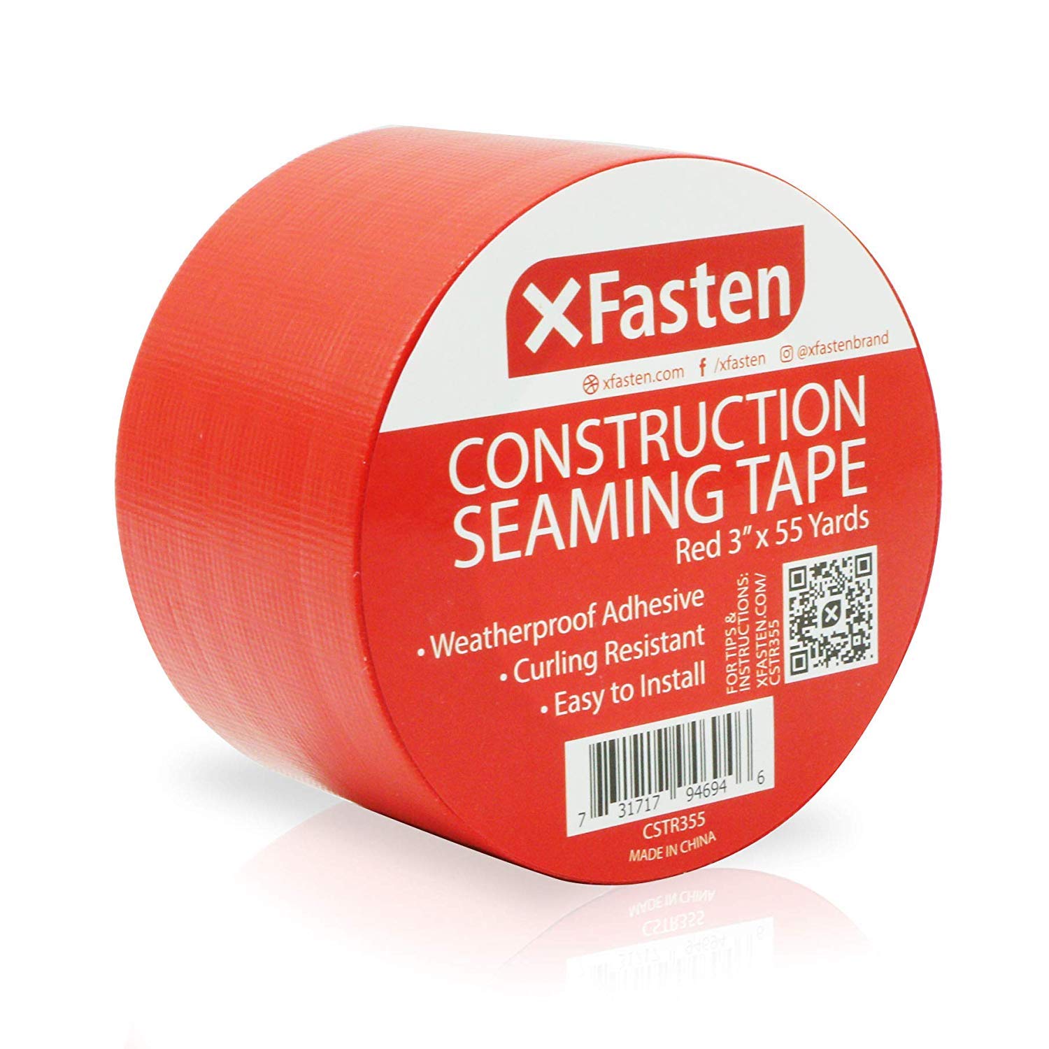 XFasten Construction Seaming Tape Red, 3" x 55 Yards Amazon.ca