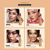 Domality 4pc Liquid Bronzer Contour Highlighter Blush Beauty Wand Stick Natural view 6