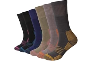 EnerWear Unisex 4/6P Pack Merino Wool Outdoor Hiking Trail Crew Sock