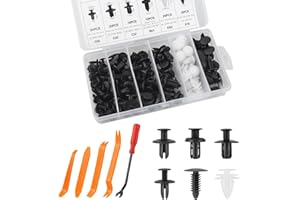 100PCS Car Retainer Clips With Remover Tool, Push Type Compatible With Audi BMW Cadillac Chevrolet, Fender Accessories Replac