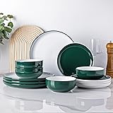 GBHOME 12 Pieces Ceramic Dinnerware Set, Modern