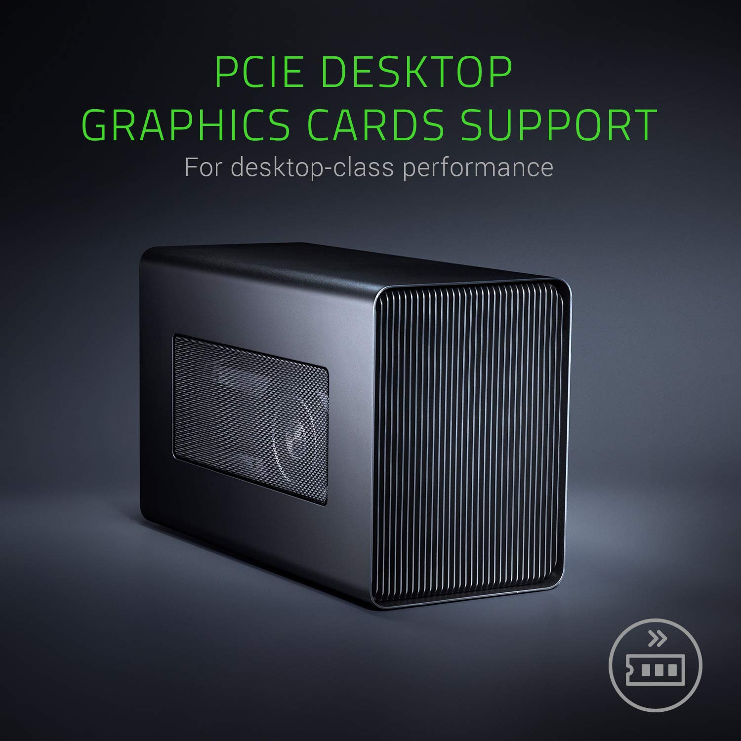 Razer Core X Aluminum External GPU Enclosure (eGPU): Compatible with Windows & MacOS Thunderbolt 3 Laptops, NVIDIA/AMD PCIe Support, 650W PSU, Classic Black