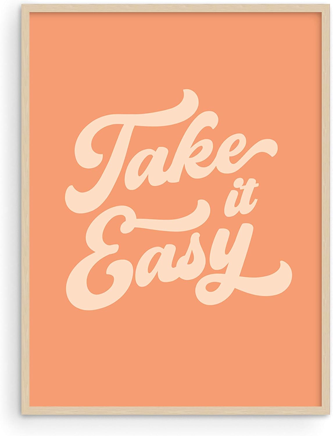 Haus and Hues Relax Sign Peach Pictures for Room - Cute Quote Posters and Inspirational Wall Art for Girls | Relax Wall Decor Relax Art Sign Relax Poster Cute Posters UNFRAMED 12