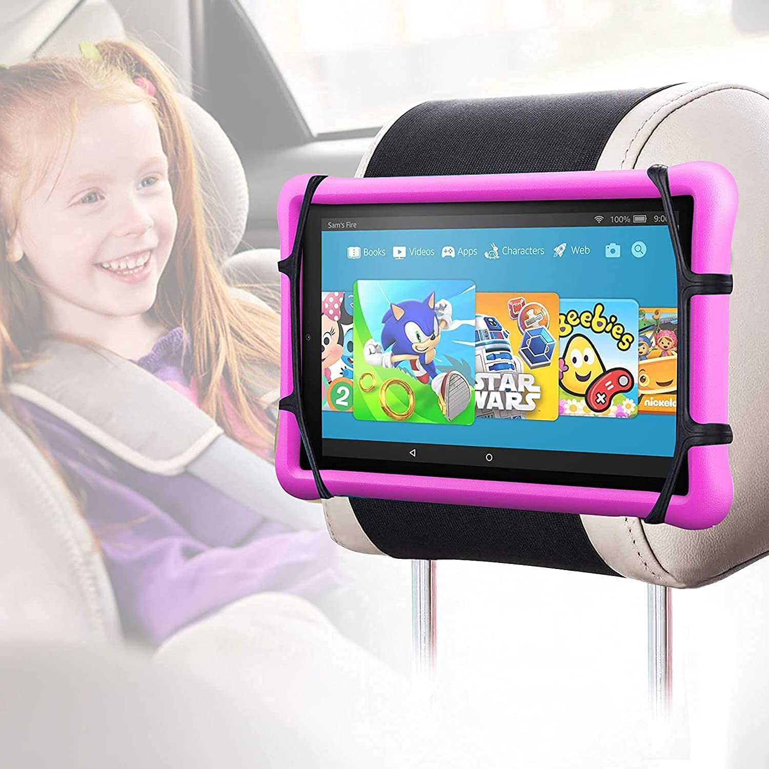 Arozxin Car Tablet Holder, Universal Headrest Mount for 7-9.7 Inch Screens, Compatible with iPad, Nintendo Switch, Fire HD, Tab