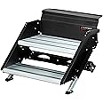 Lippert Components 733931 Solid Step Quad Step for RV and Travel Trailer Entry Doorway Black, 26-inch
