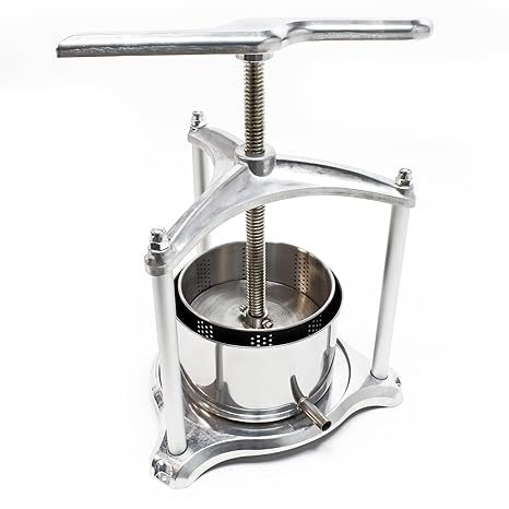 Wiltec Mini-Obstpresse Beerenpresse Fruchtpresse Aluminium 3 l Edelstahlkorb