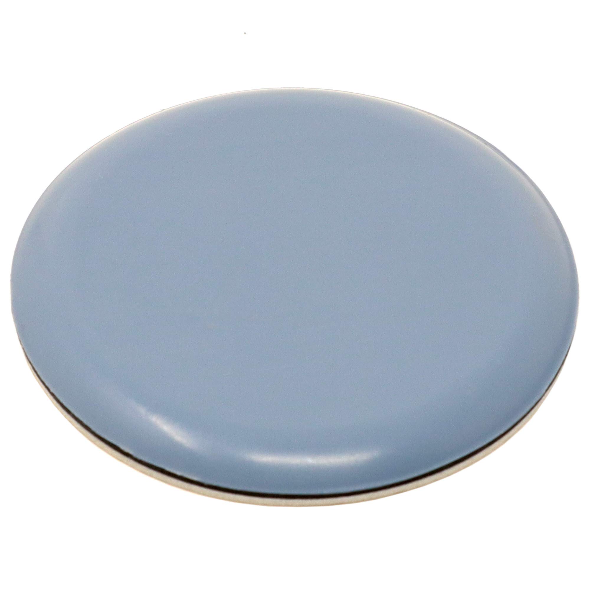 Adsamm® / 4 x PTFE glides | Ø 2,36'' (Ø 60 mm) | grey-blue | round | Premium quality self-adhesive furniture sliders by Adsamm®