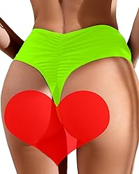 AFOLIRY Women's Sexy High Waisted High Cut Cheeky
