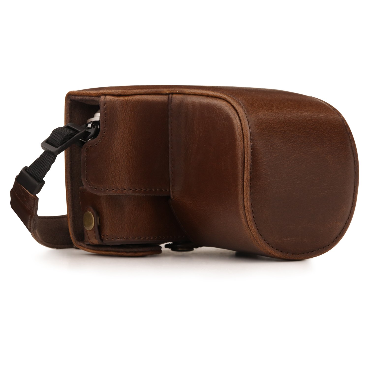 MegaGear Ever Ready Leather Camera Case Compatible with Olympus Pen E-PL10, E-PL9 (14-42mm)