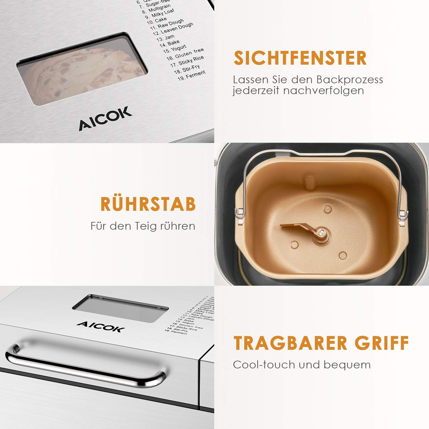Aicok Panificadoras: Amazon.es
