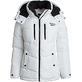 Reebok Womens Puffer Jacket - Heavyweight Puffer Coat with Faux Fur Trim Hood - Outerwear Down Winter Jackets for Women