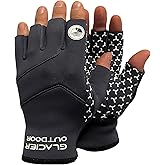 Glacier Glove Cold River Fingerless Fishing Gloves for Men and Women - Windproof Quick Dry Fabric Great for Outdoors, Fly Fishing, Paddling, Hiking, Photography
