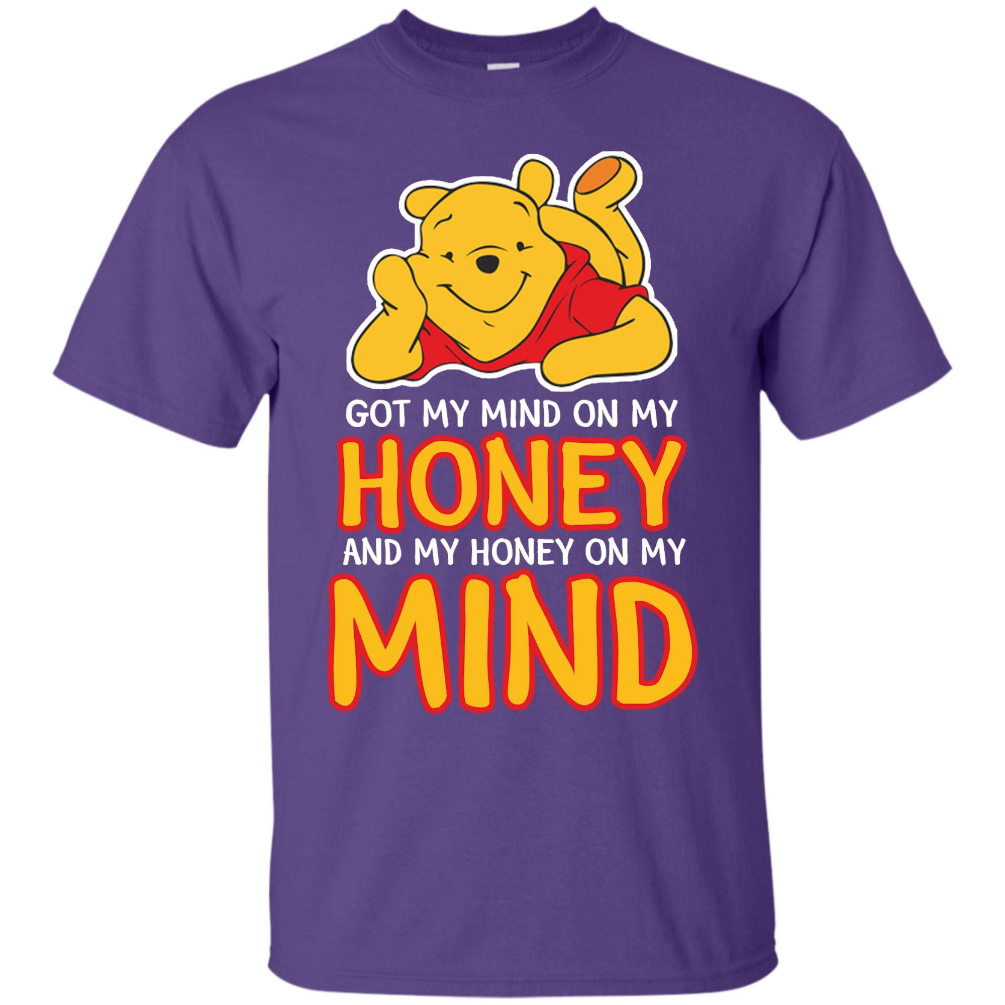 Got My Mind On Honey And Honey On My Mind Pooh Bear Unisex Graphic Unisex Purplel T Shirt