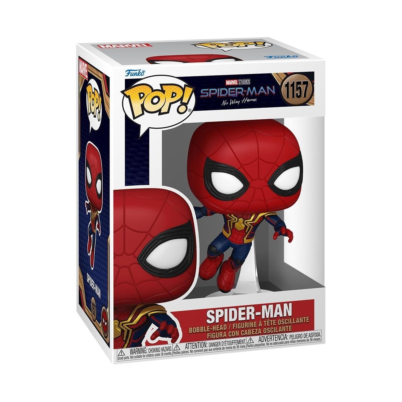Funko Pop! Marvel: Spiderman No Way Home 2021 - Spider-Man - Leaping SM1 - Spider-man - Collectable Vinyl Figure - Gift Idea - Official Merchandise - Toys for Kids & Adults - Movies Fans