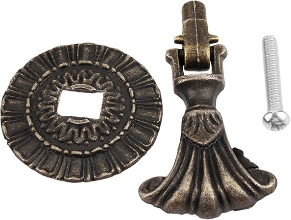 Dophee 2pcs 37x60mm Antique Single Hole Drop Pull Handle Knob For