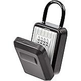 Amazon Basics Portable Key Storage Box With Waterproof Cover - Combination Lock - Black