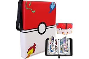 Fweel Tradig Card Binder Deluxe,Premium 4-Pocket Album with 400 Side Loading Pockets, Ideal Card Storage for Boys and Girls, Collection Binder Book Case, Card Enthusiasts