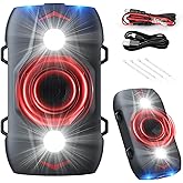 Ultrasonic Rodent Repellent for Car Engines, Under Hood Mouse Repellent with 4 LED Strobe Lights, USB Powered, Keep Rats, Mice and Squirrels Away from Vehicles, RVs, Garages, Attics (2, Black)