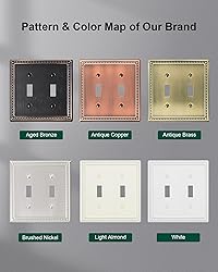 TREEWELL 2-Pack Double Toggle Light Switch Cover