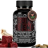 Wild Grass Fed Beef Organ Supplement for Men - Complete Ancestral Nutrition Complex with Beef Liver, Testicle, Prostate & Bone Matrix - Organ Meat Supplements - 30 Day Supply