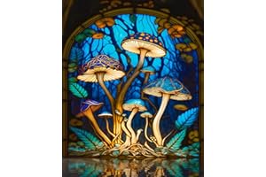 mrpwnle Paint by Numbers Kit for Adults & Beginners - DIY Acrylic Mushroom Adult Paint by Number Kits on Canvas Without Frame, Oil Painting by Numbers Kit for Home Decor Gifts 16x20 inch