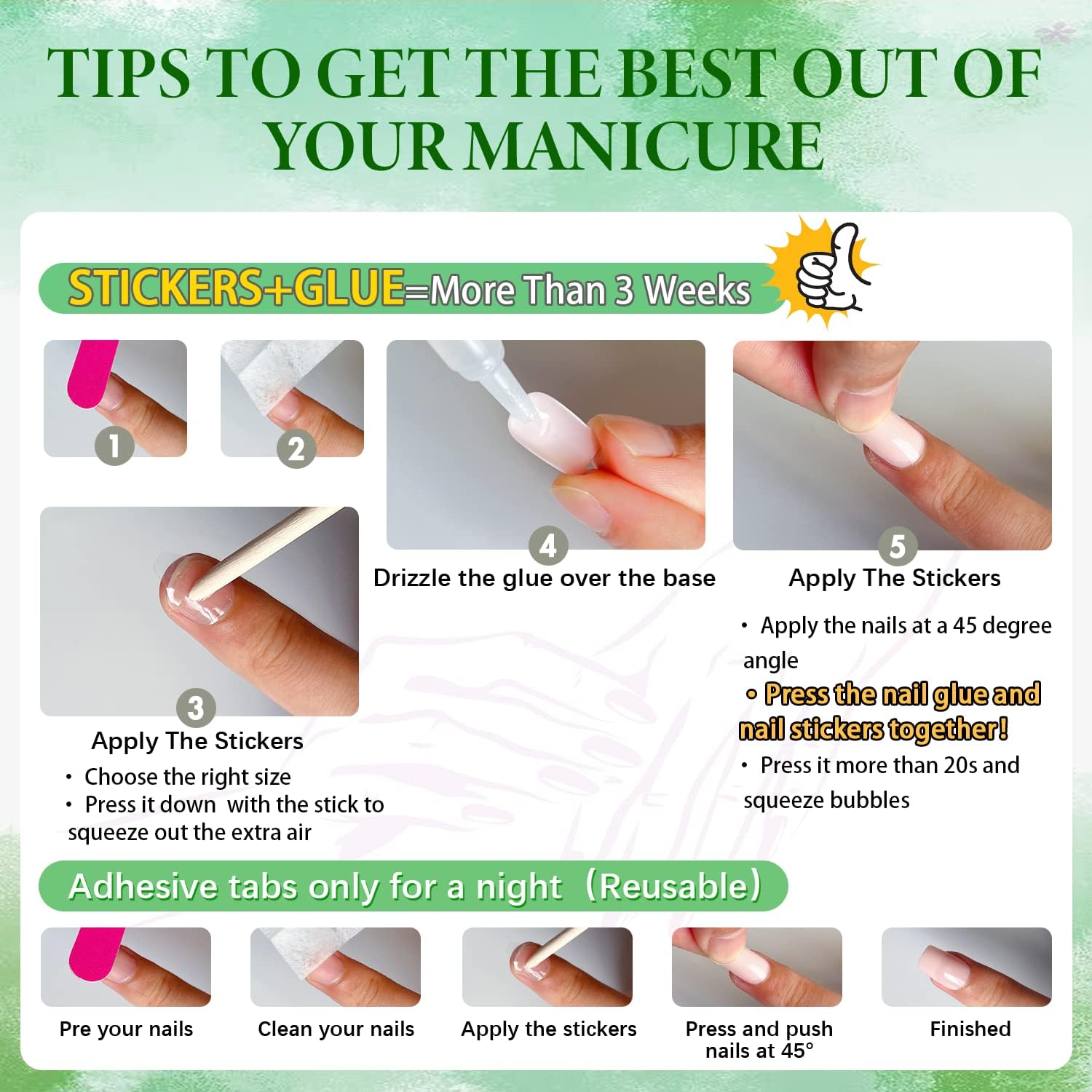 KQueenest All White Press on Nails Short Medium Square Glue on Set, Solid Color Fake Coffin Acrylic Gel Nails for Women, Reusable False in 24 Pcs - Image 7