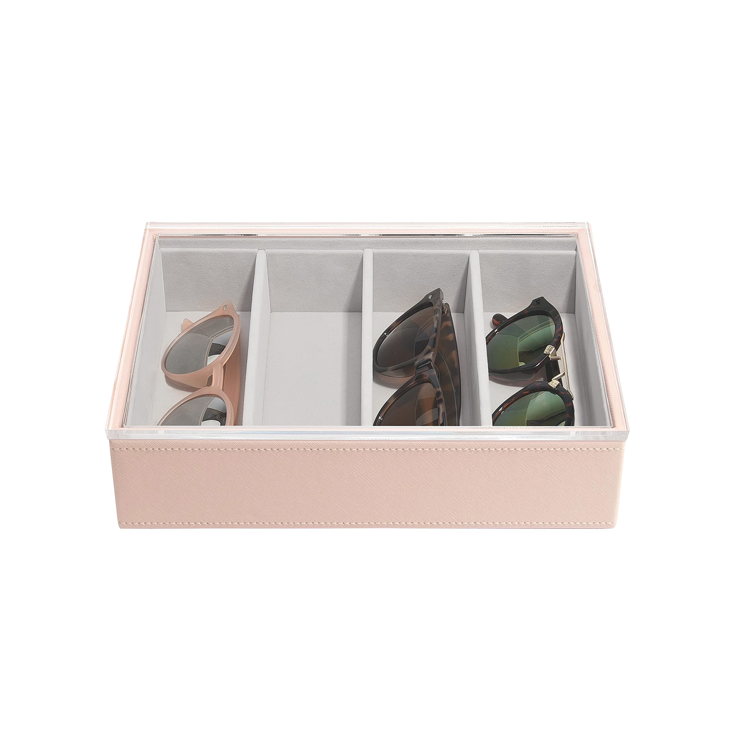 Stackers Blush Pink Classic Medium Jewellery Box Sunglasses Layer With Acrylic Display Lid