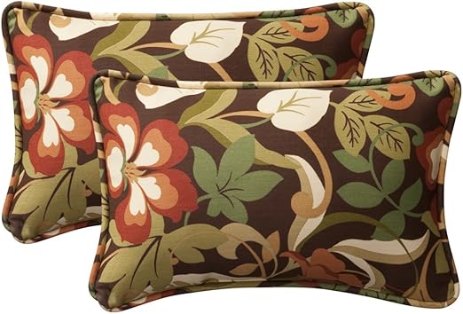 Amazon Com Pillow Perfect Decorative Brown Green Tropical Toss
