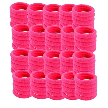 Amazon Com Kcper 100pcs Hair Bands Ties Colorful Elastic Rubber