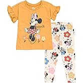 Disney Minnie Mouse Cotton T-Shirt and Leggings Outfit Set for Girls - Infant to Big Kid Sizes (12 Months - 14-16)