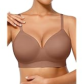 FeelinGirl Wireless Supportive Bra for Women, Seamless Comfort Bralettes No Underwire Full Coverage Everyday Bras