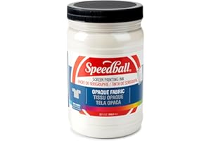 Speedball 004823 Opaque Fabric Screen Printing Ink, 32 fl. oz, Pearly White